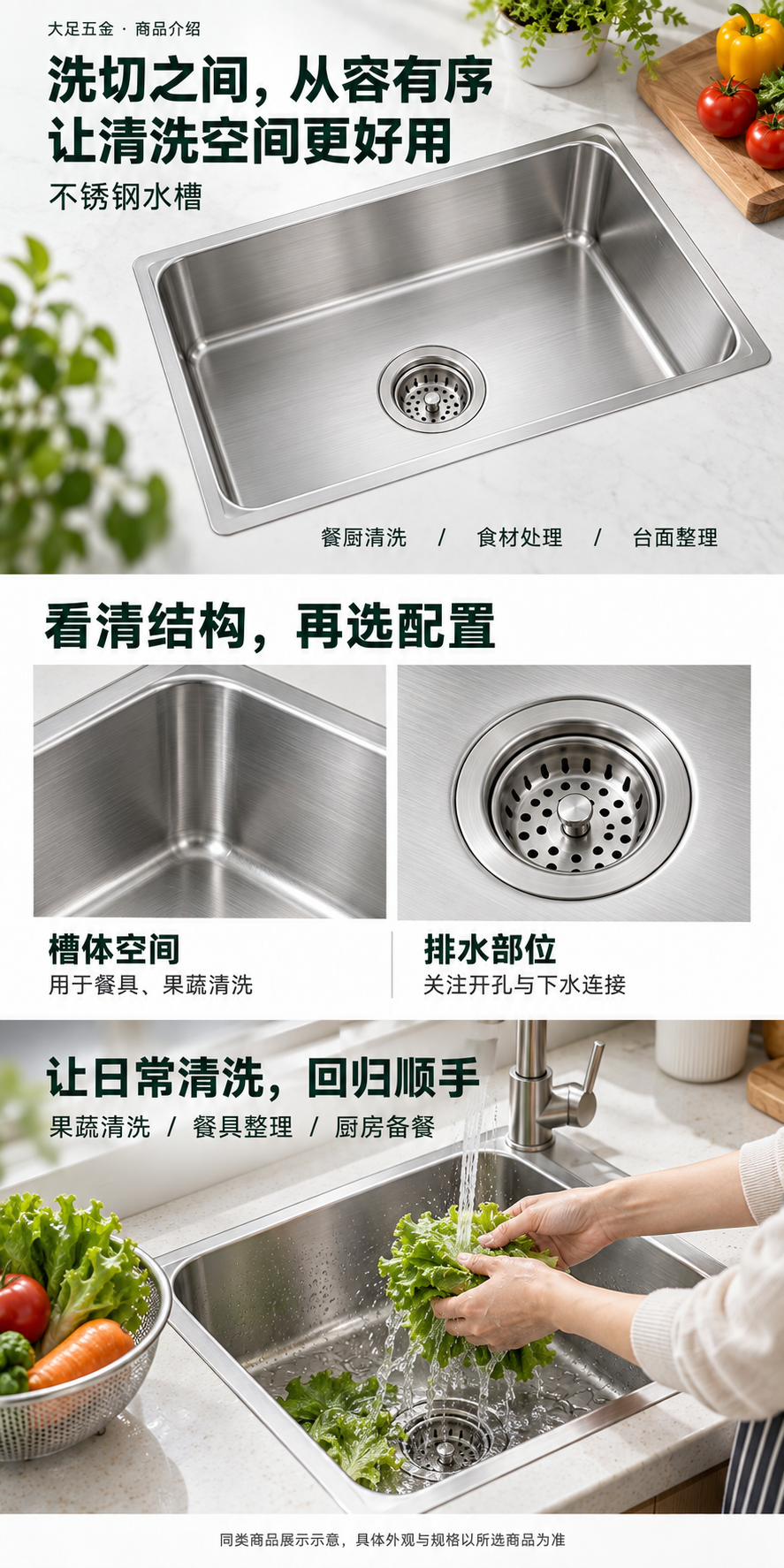 不锈钢水槽 · 商品介绍